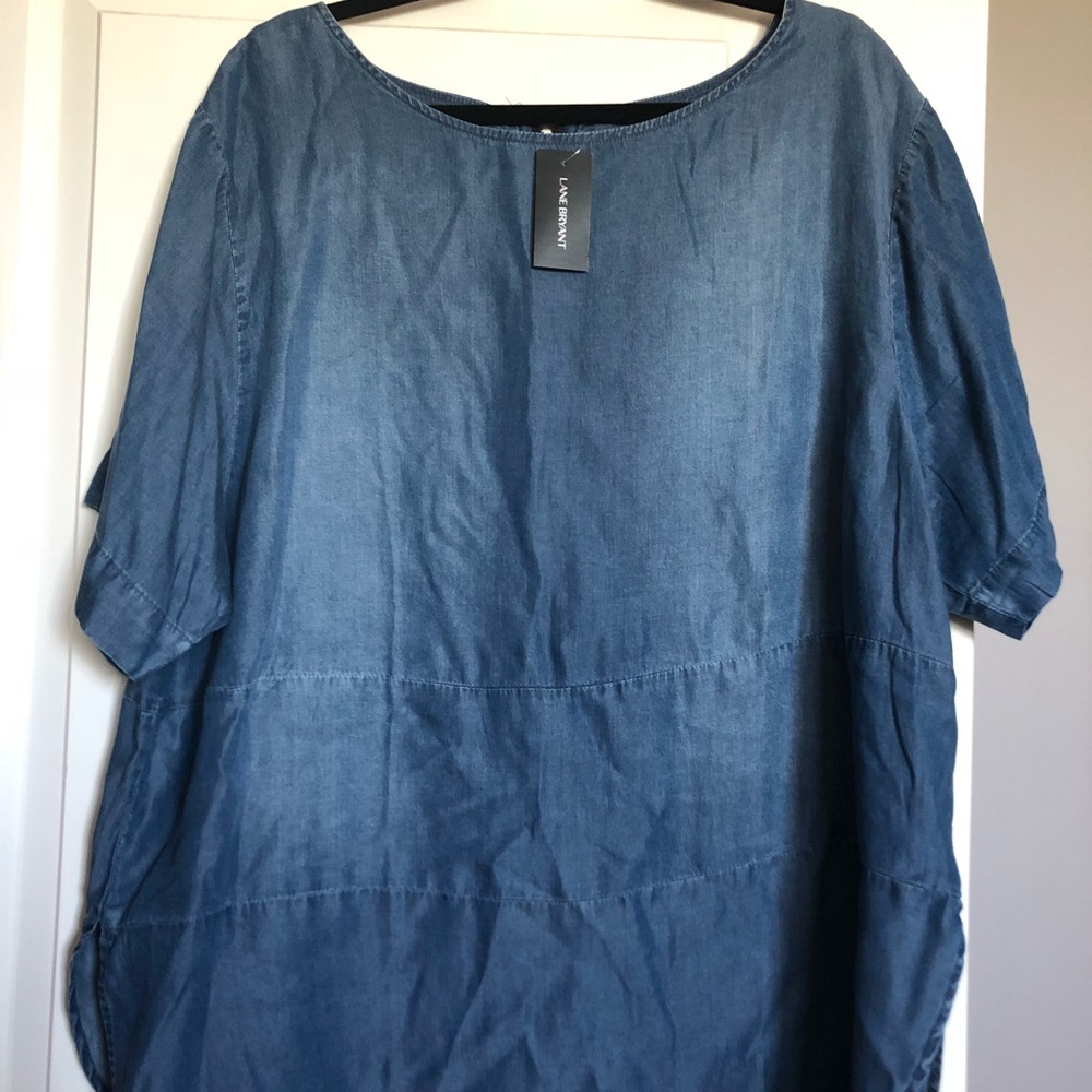 Lane Bryant thin denim shirt